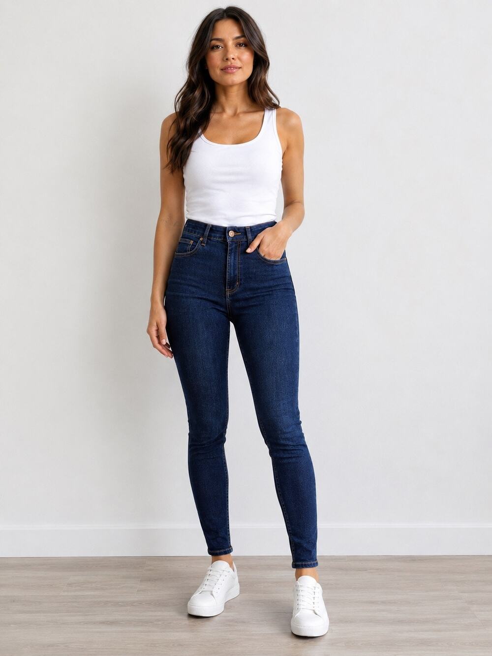 We the Free People Womens Size 30 Krissy High Rise Dark Wash Skinny Jeans